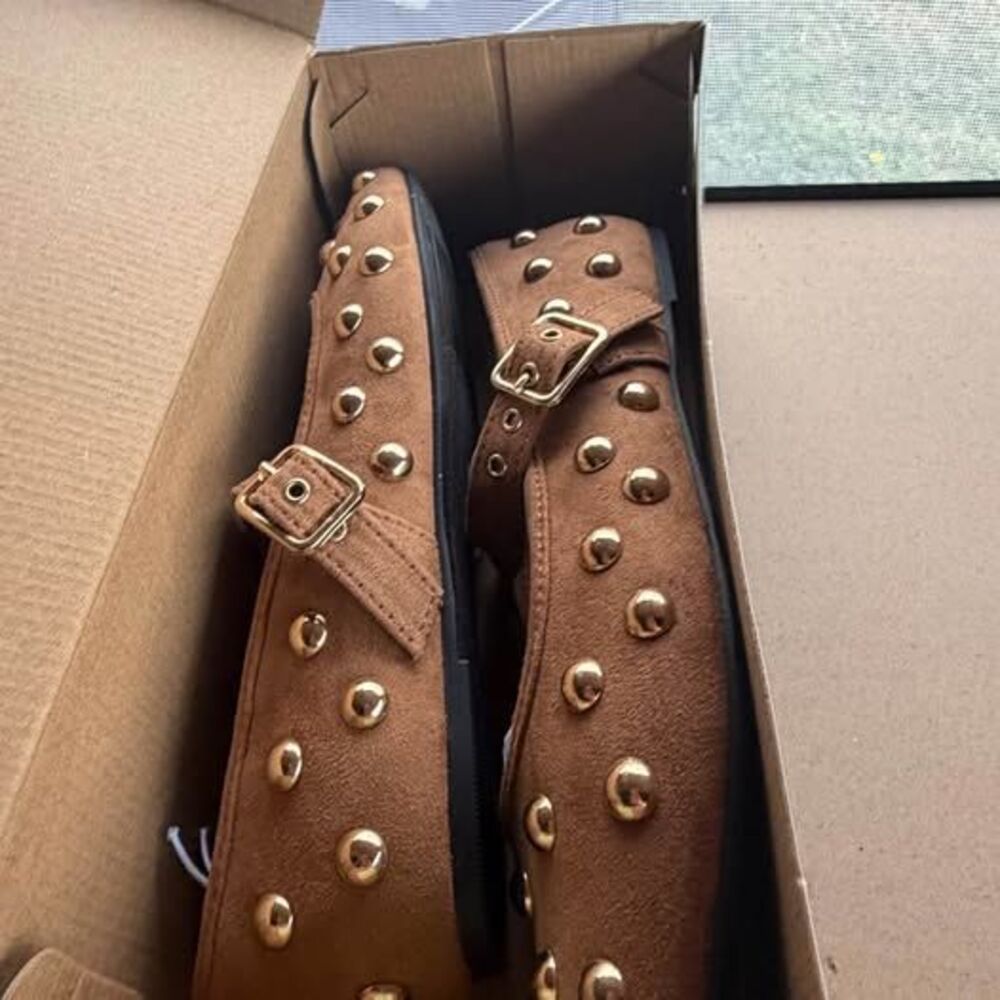 Universal Thread Studded Mary Jane Flats Size 6 - Picture 4 of 5